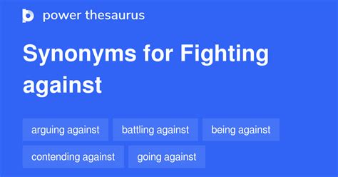 synonyms for fighting against.